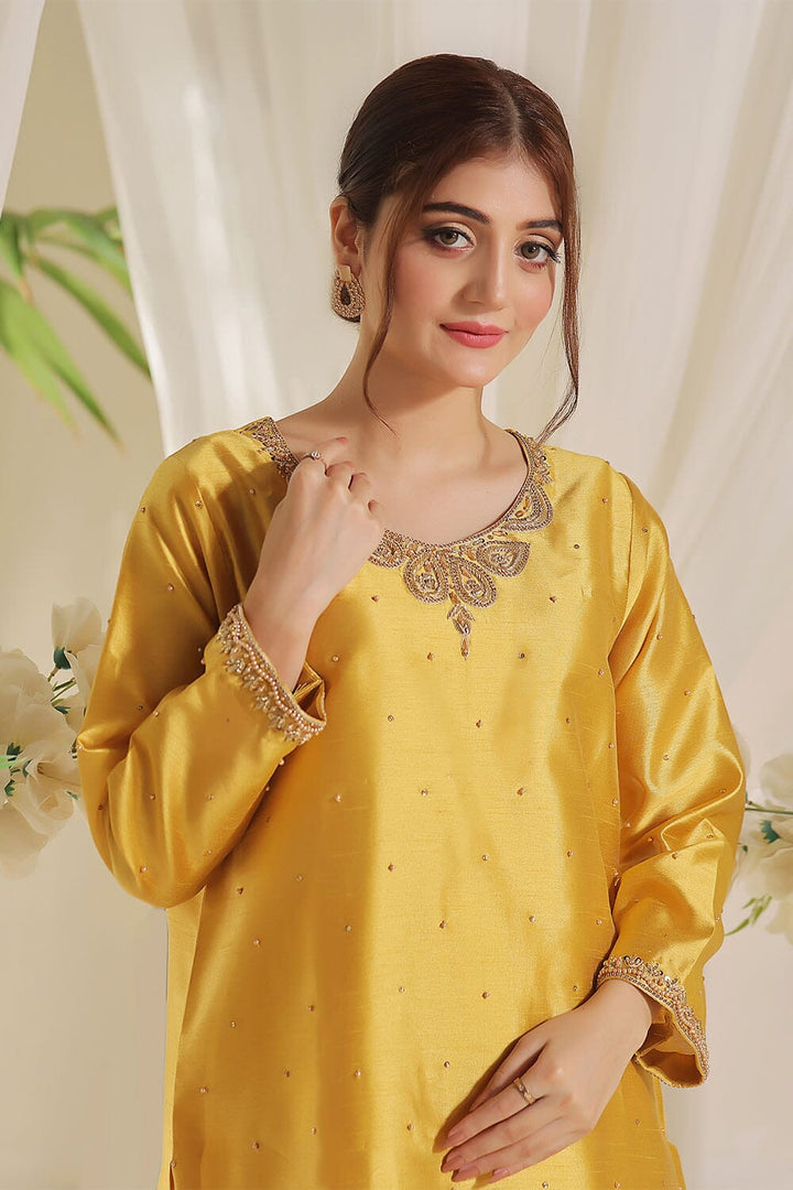 2PC Stitched Embroidered Silk Shirt & Trouser KFSE-2368 KHAS STORES 
