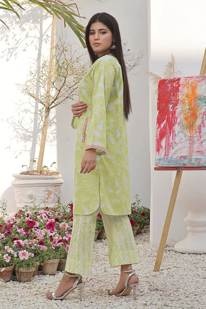 2PC Unstitched Printed Lawn Shirt and Trouser KST-2487 Printed KHAS STORES 