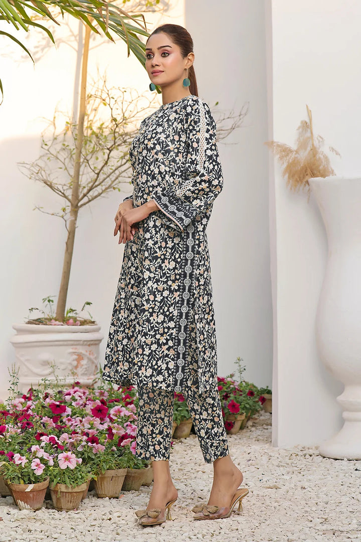 2PC Unstitched Printed Lawn Shirt and Trouser KST-2580 Printed KHAS STORES 
