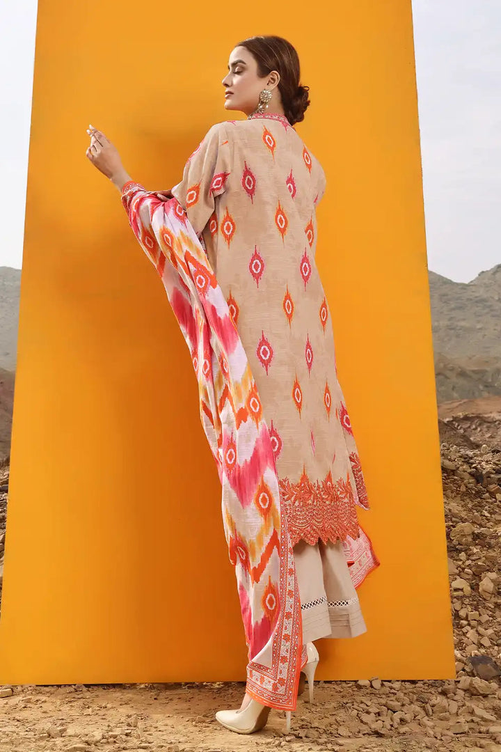 3PC Embroidered Unstitched Lawn Suit KL-2437 Embroidered KHAS STORES 