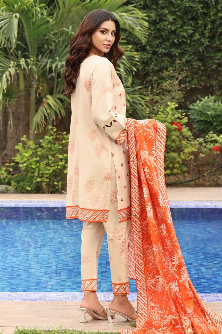 3PC Embroidered Unstitched Lawn Suit KL-2565 Embroidered KHAS STORES 