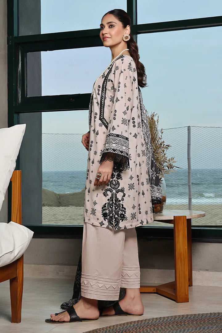 3PC Embroidered Unstitched Lawn Suit KSE-2470 Embroidered KHAS STORES 