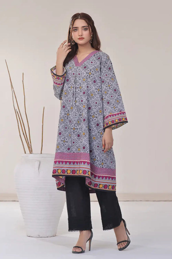 Printed Lawn Stitched Shirt DR-2549 Printed KHAS STORES 