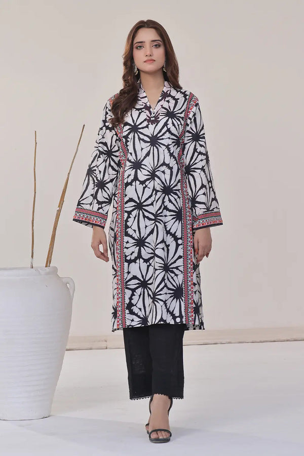 Printed Lawn Stitched Shirt DR-2550 Printed KHAS STORES 