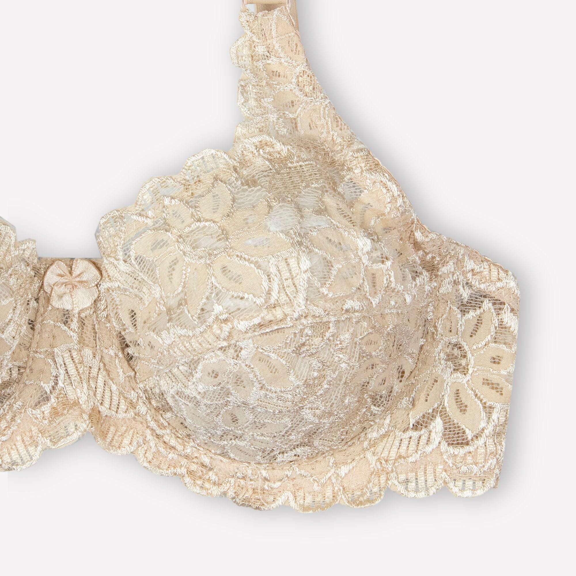 Espicopink  Blossom - Non Padded Floral Full Lace Bra