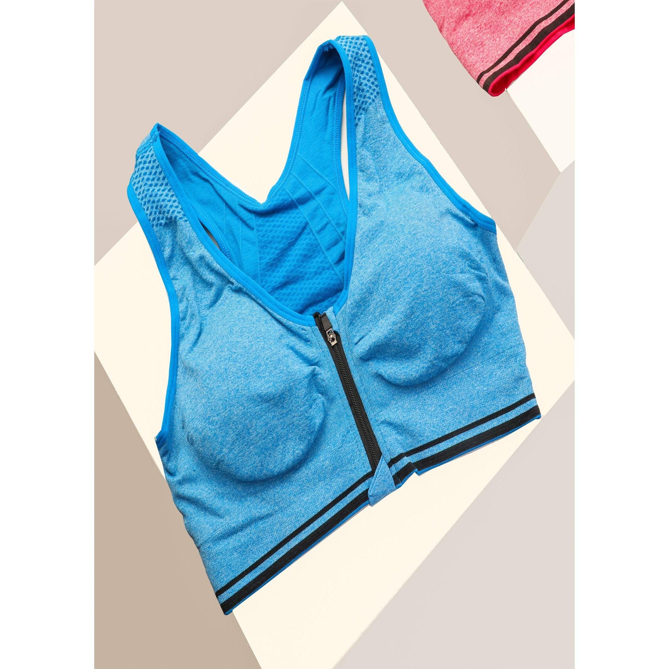 Espicopink  High Impact Front Open Padded Sports Bra