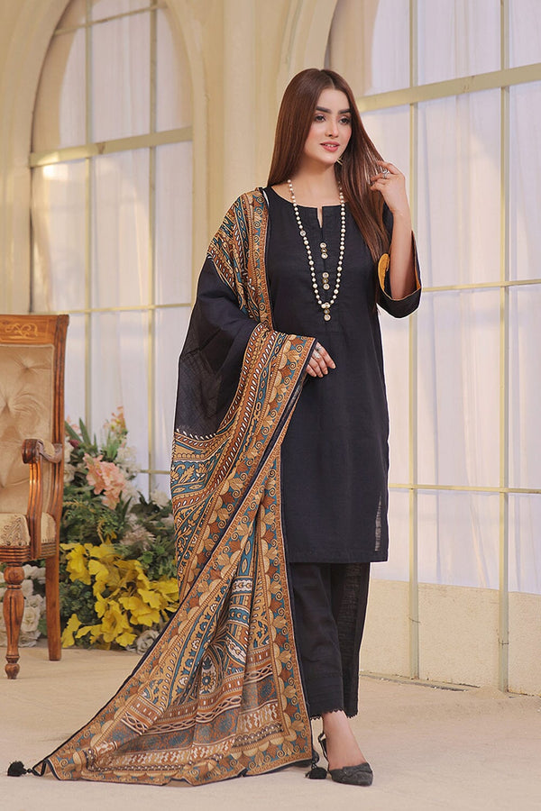 2 Pcs Stitched Khaddar SHIRT & DUPATTA RKHD-1642 KHAS STORES 