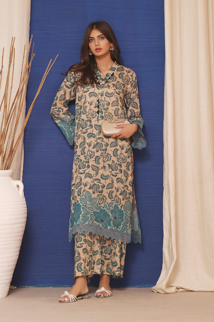 2 Pcs Unstitched Lawn SHIRT & TROUSER RKT-1995 KHAS STORES 