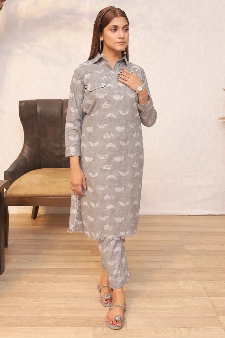 2PC Printed Stitched Cambric Suit KST-24022 Printed KHAS STORES 