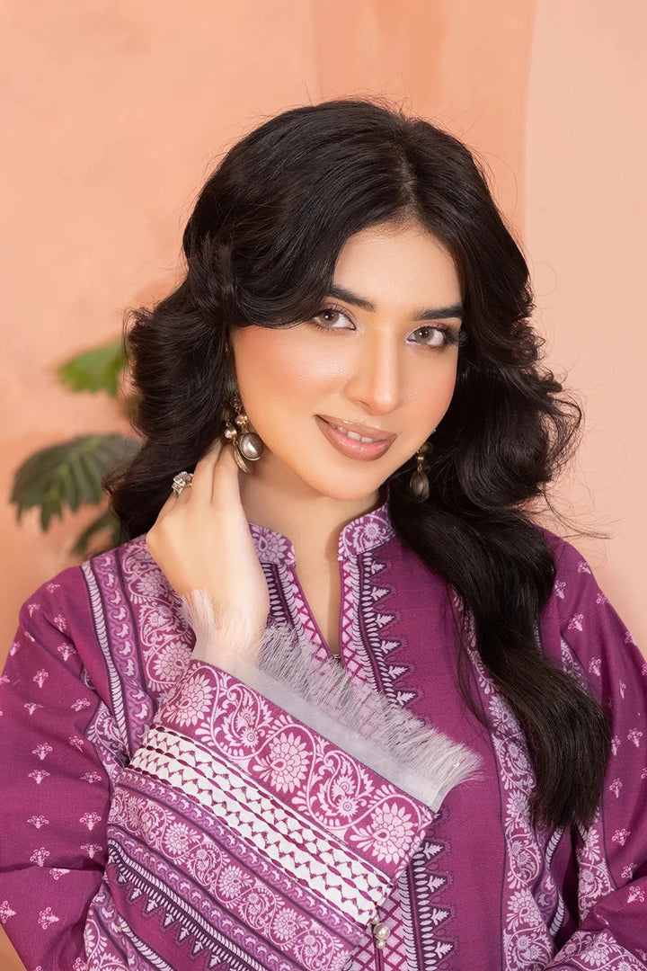 2PC Printed Unstitched Khaddar Shirt & Trouser KKH-3664 Printed KHAS STORES 