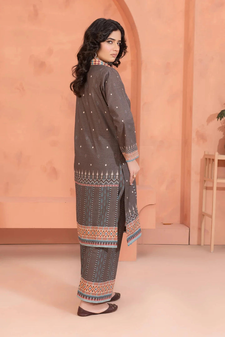 2PC Printed Unstitched Khaddar Shirt & Trouser KKH-3666 Printed KHAS STORES 