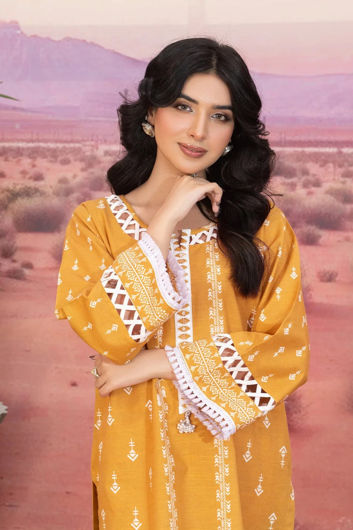 2PC Printed Unstitched Khaddar Shirt & Trouser KKH-3667 Printed KHAS STORES 