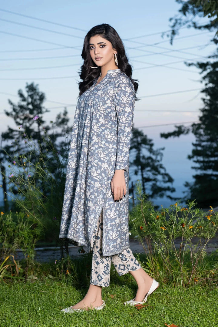 2PC Stitched Bana Dora Linen Shirt and Trouser KLT-3616 Printed KHAS STORES 