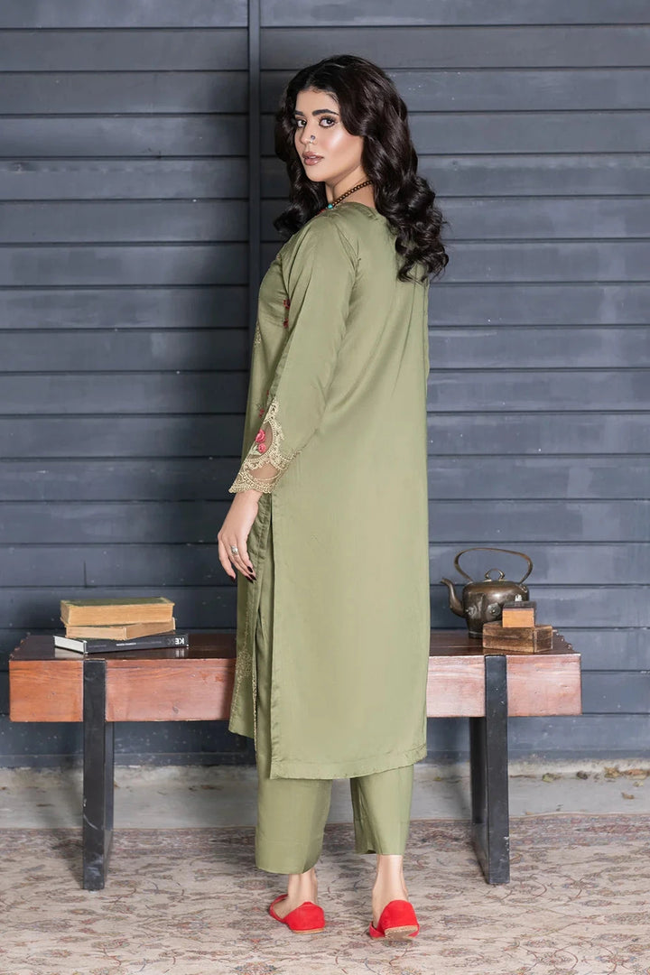 2PC Stitched Embroidered Bana Dora Linen Shirt and Trouser KLE-RTW-3626 Printed KHAS STORES 