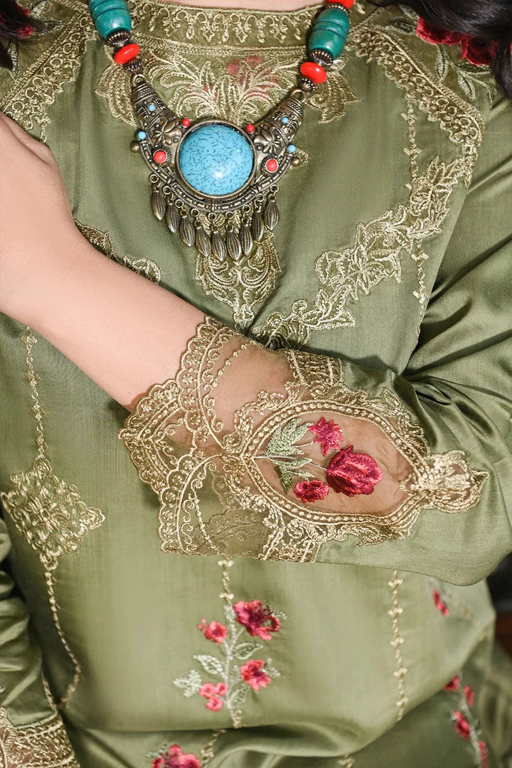 2PC Stitched Embroidered Bana Dora Linen Shirt and Trouser KLE-RTW-3626 Printed KHAS STORES 