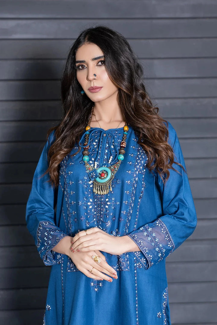 2PC Stitched Embroidered Bana Dora Linen Shirt and Trouser KLE-RTW-3628 Printed KHAS STORES 