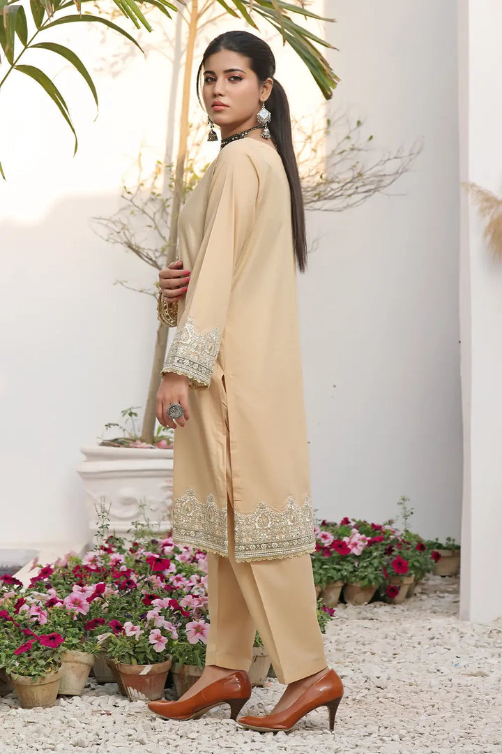 2PC Stitched Embroidered Lawn Shirt and Trouser KST-2524 Embroidered KHAS STORES 