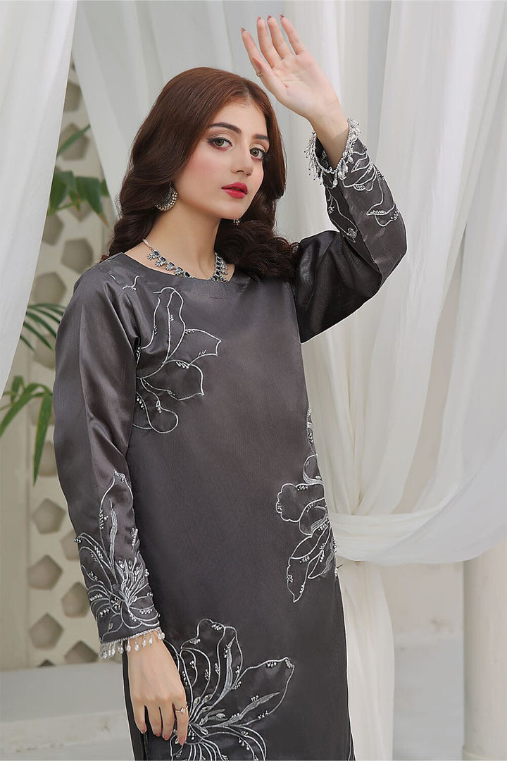 2PC Stitched Embroidered Silk Shirt & Trouser KFSE-2365 KHAS STORES 