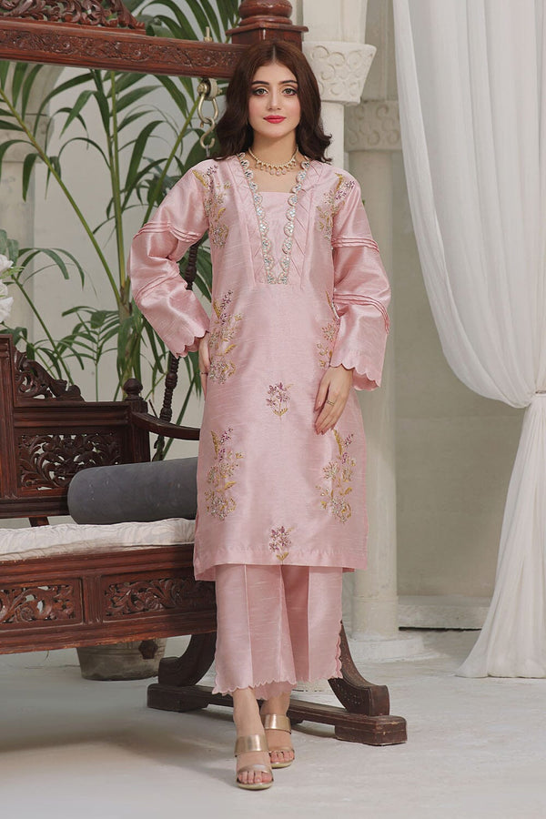 2PC Stitched Embroidered Silk Shirt & Trouser KFSE-2366 KHAS STORES 