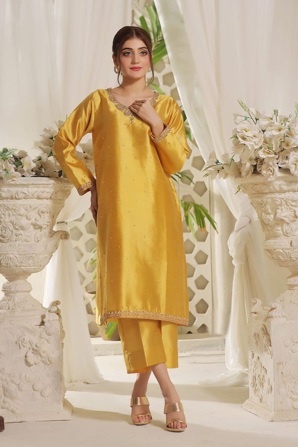 2PC Stitched Embroidered Silk Shirt & Trouser KFSE-2368 KHAS STORES 