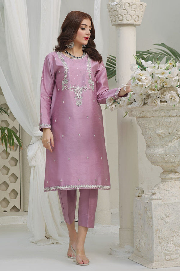2PC Stitched Embroidered Silk Shirt & Trouser KFSE-2369 KHAS STORES 
