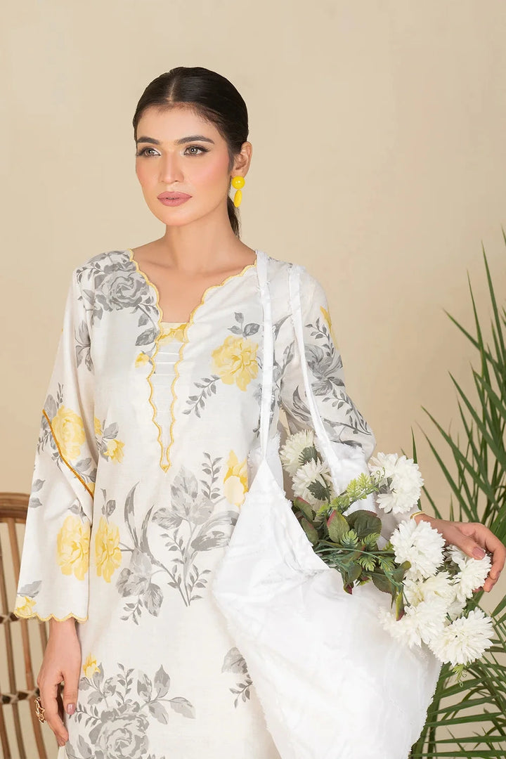 2PC Stitched Printed Cambric Shirt and Trouser KST-25002 Printed KHAS STORES 