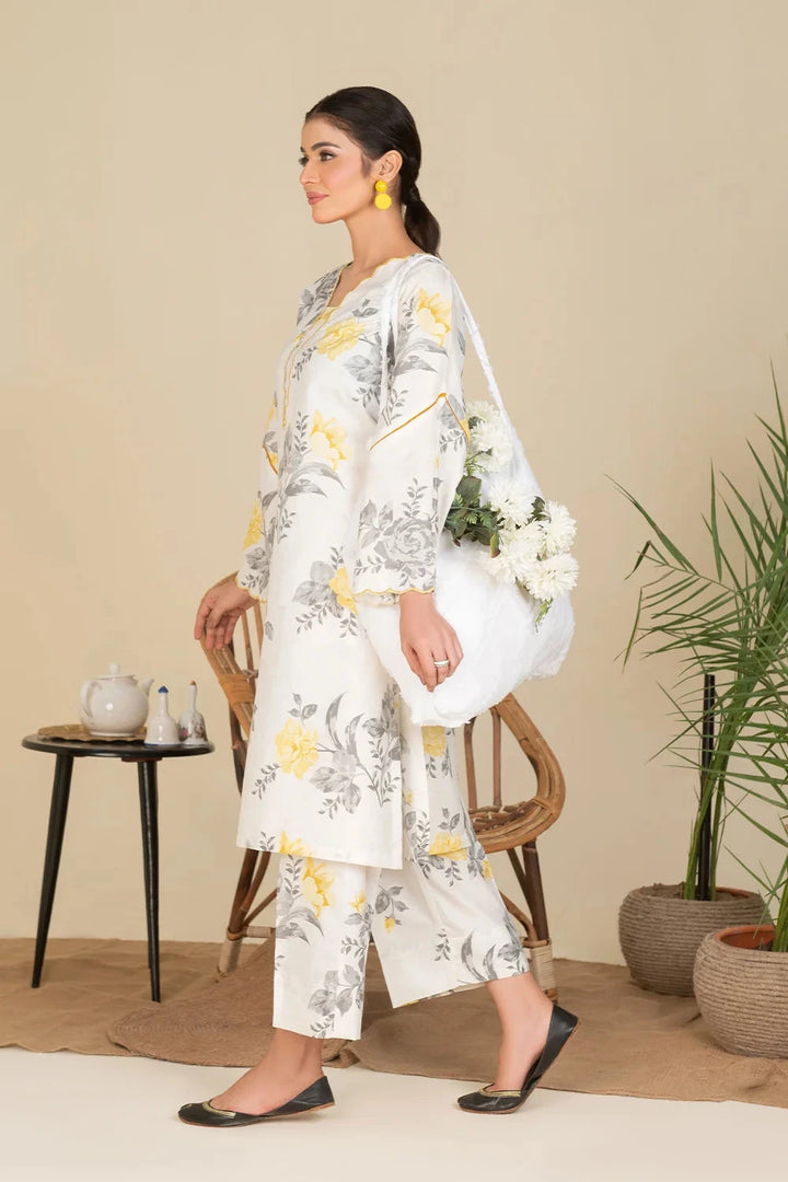 2PC Stitched Printed Cambric Shirt and Trouser KST-25002 Printed KHAS STORES 