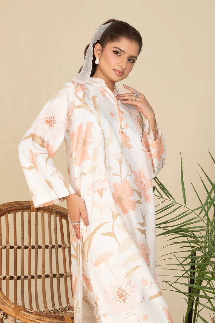 2PC Stitched Printed Cambric Shirt and Trouser KST-25004 Printed KHAS STORES 