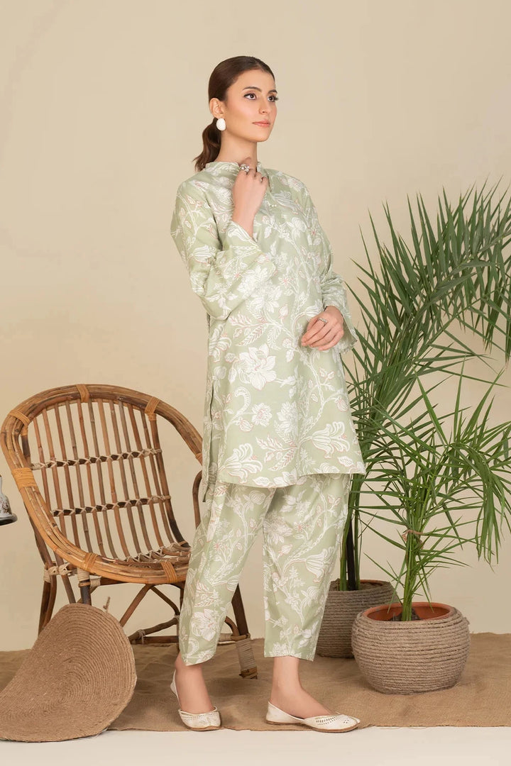 2PC Stitched Printed Cambric Shirt and Trouser KST-25005 Printed KHAS STORES 