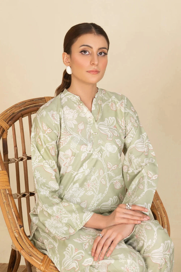 2PC Stitched Printed Cambric Shirt and Trouser KST-25005 Printed KHAS STORES 