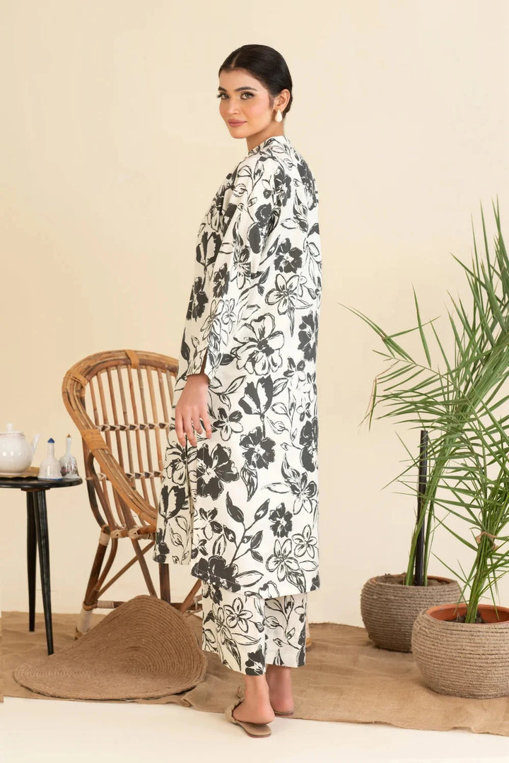 2PC Stitched Printed Cambric Shirt and Trouser KST-25006 Printed KHAS STORES 