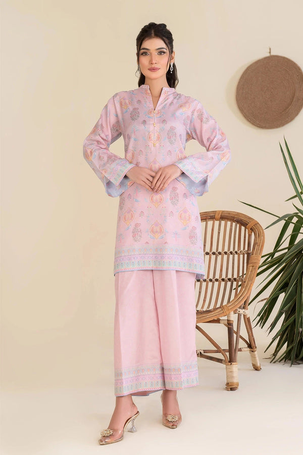 2PC Stitched Printed Crepe Silk Shirt and Trouser RTW-KSTL-105 Printed KHAS STORES 