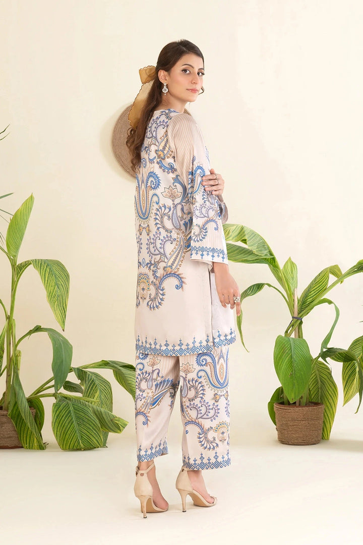 2PC Stitched Printed Silk Shirt and Trouser RTW-KSTL-101 Printed KHAS STORES 