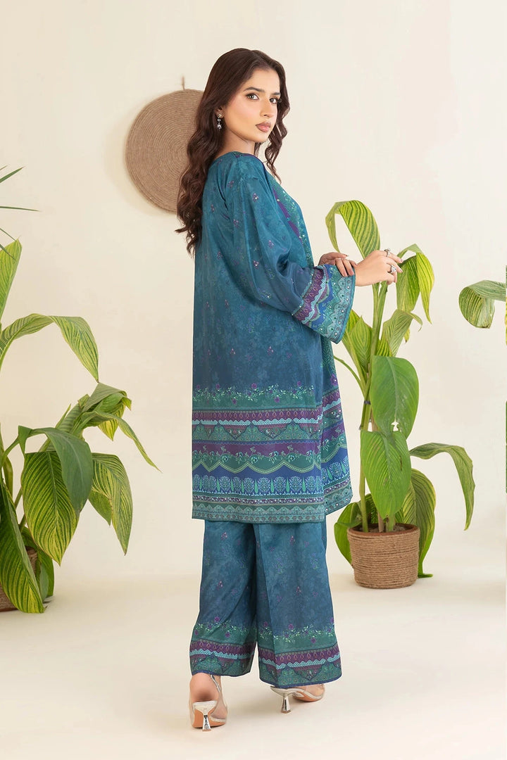 2PC Stitched Printed Silk Shirt and Trouser RTW-KSTL-102 Printed KHAS STORES 