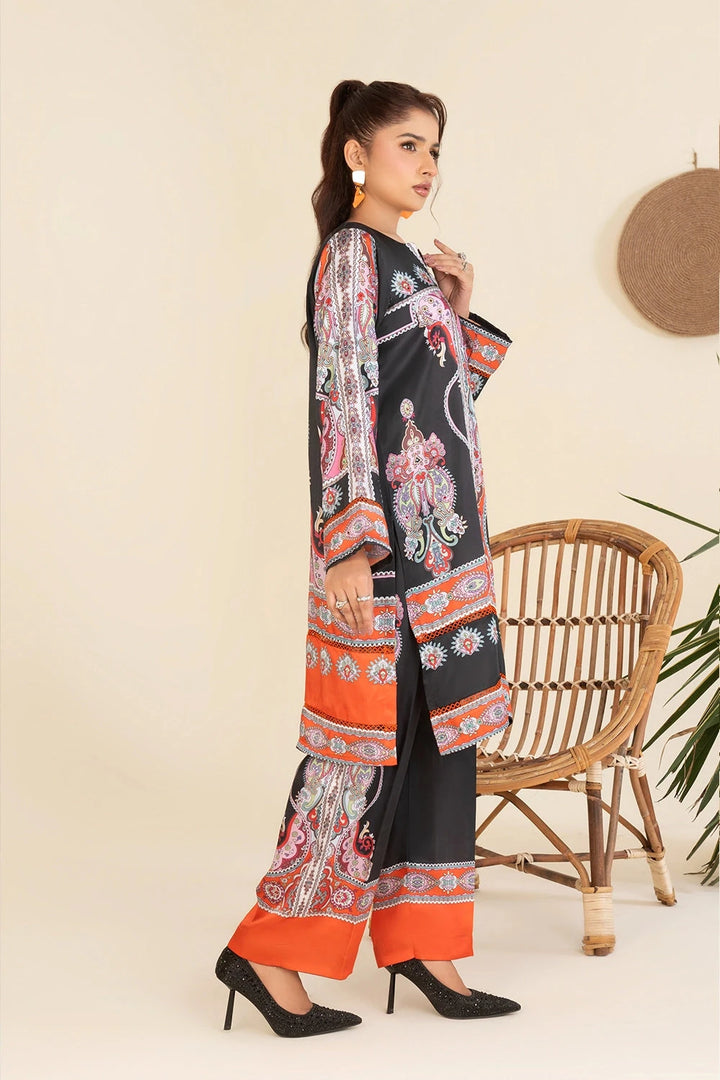 2PC Stitched Printed Silk Shirt and Trouser RTW-KSTL-103 Printed KHAS STORES 