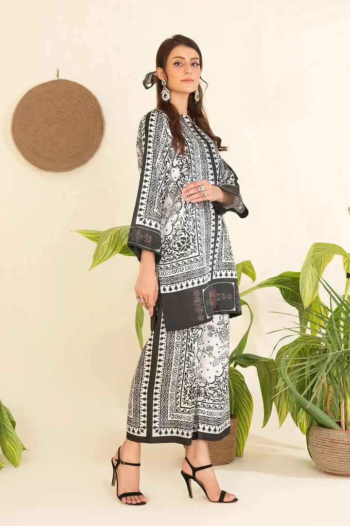 2PC Stitched Printed Silk Shirt and Trouser RTW-KSTL-108 Printed KHAS STORES 