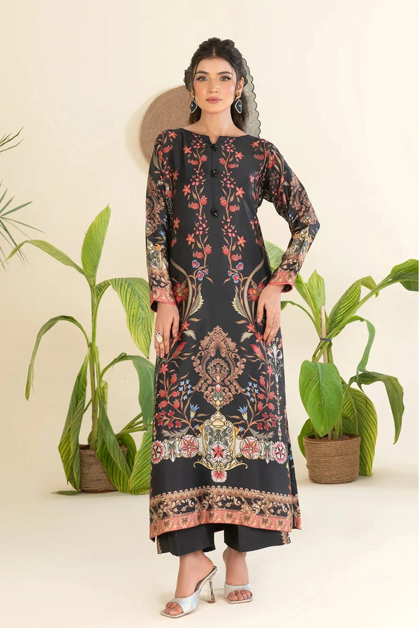 2PC Stitched Printed Silk Shirt and Trouser RTW-KSTL-109 Printed KHAS STORES 
