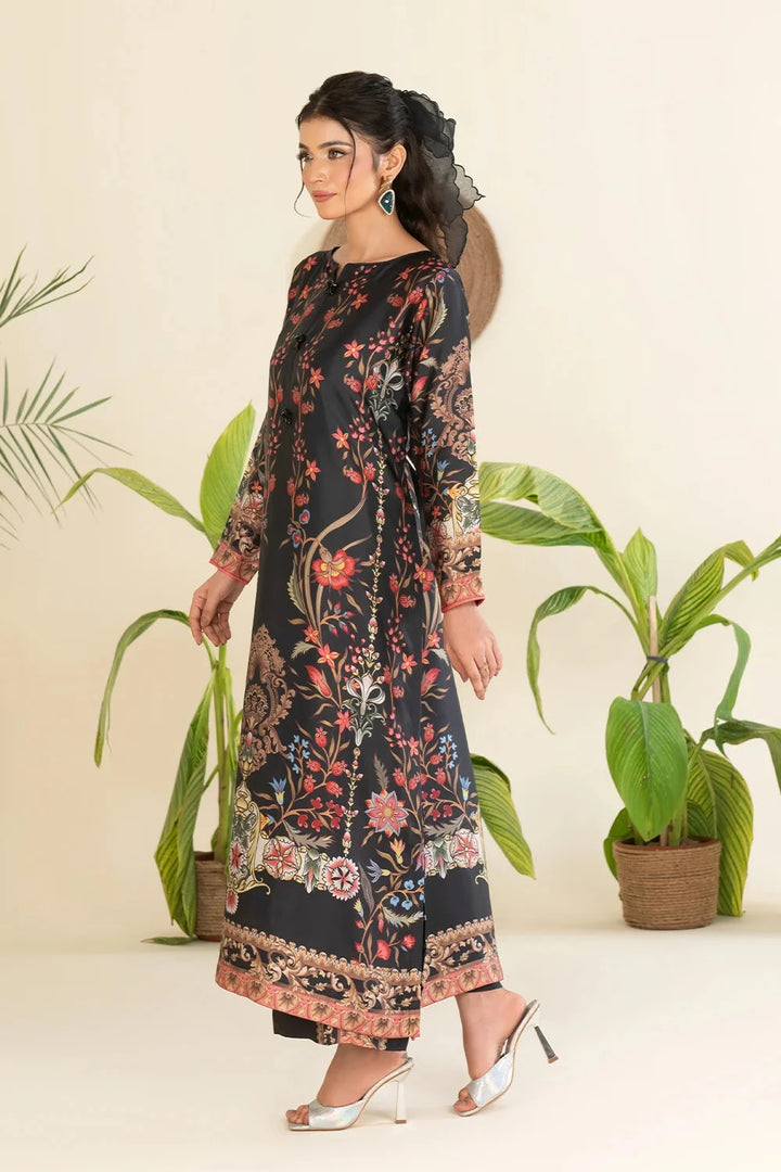 2PC Stitched Printed Silk Shirt and Trouser RTW-KSTL-109 Printed KHAS STORES 