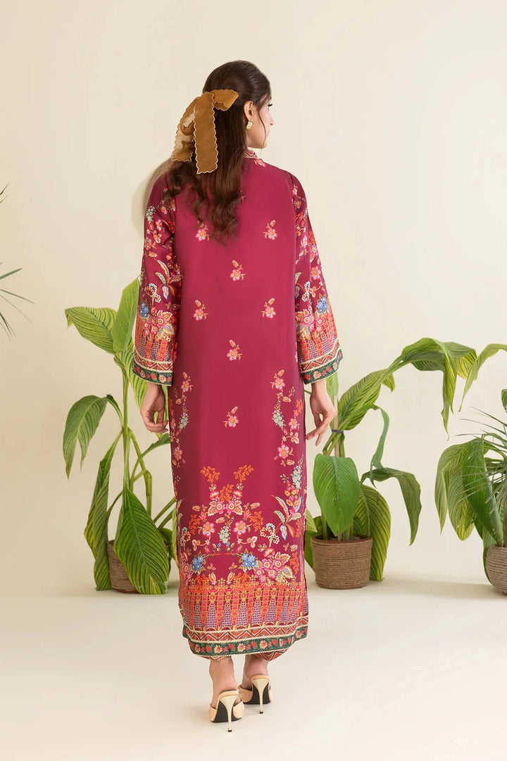 2PC Stitched Printed Silk Shirt and Trouser RTW-KSTL-201 Printed KHAS STORES 