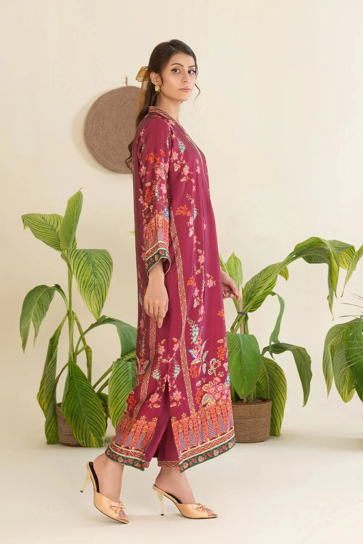 2PC Stitched Printed Silk Shirt and Trouser RTW-KSTL-201 Printed KHAS STORES 
