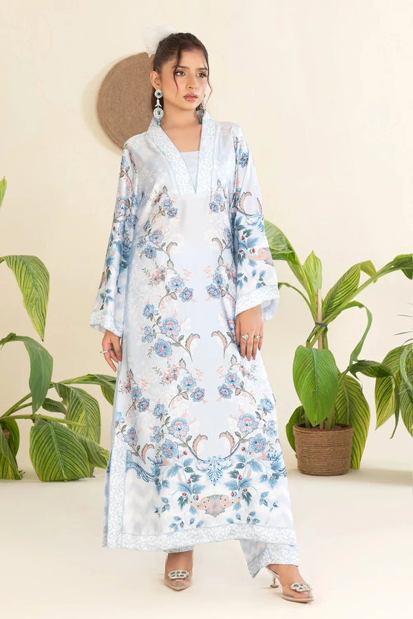 2PC Stitched Printed Silk Shirt and Trouser RTW-KSTL-203 Printed KHAS STORES 