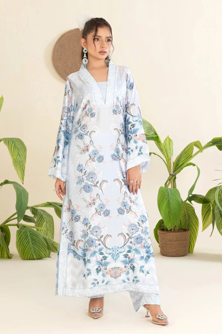2PC Stitched Printed Silk Shirt and Trouser RTW-KSTL-203 Printed KHAS STORES 