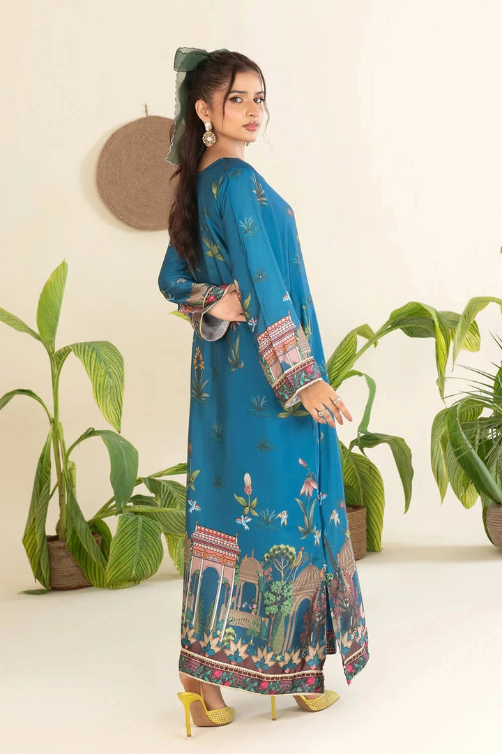 2PC Stitched Printed Silk Shirt and Trouser RTW-KSTL-204 Printed KHAS STORES 
