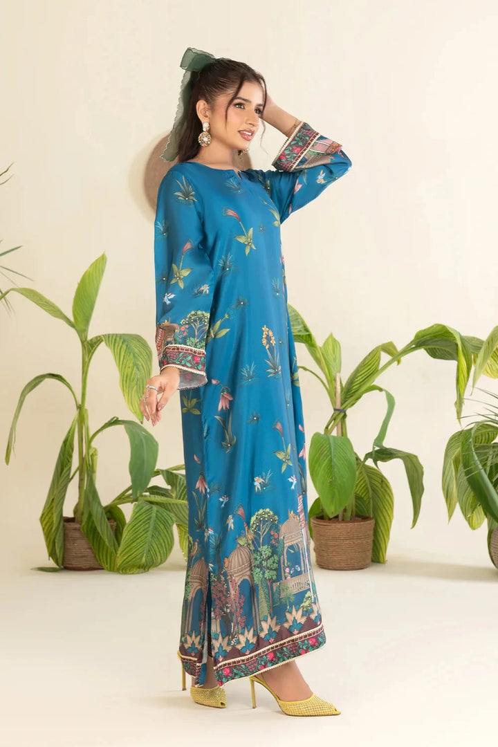 2PC Stitched Printed Silk Shirt and Trouser RTW-KSTL-204 Printed KHAS STORES 