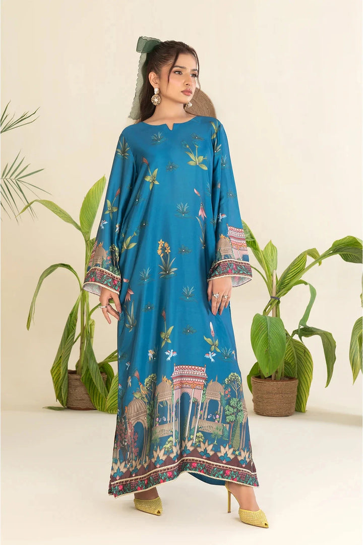2PC Stitched Printed Silk Shirt and Trouser RTW-KSTL-204 Printed KHAS STORES 