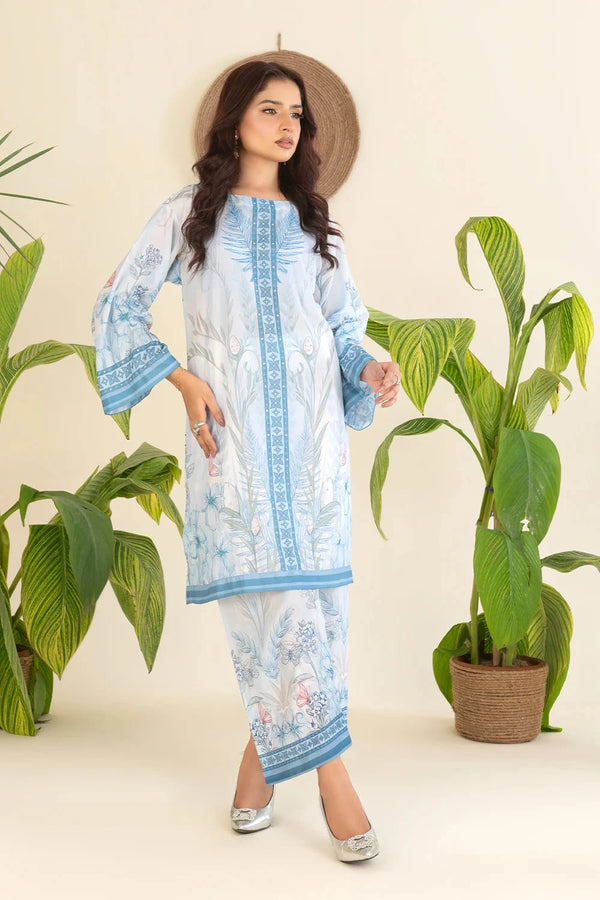 2PC Stitched Printed Silk Shirt and Trouser RTW-KSTL-205 Printed KHAS STORES 