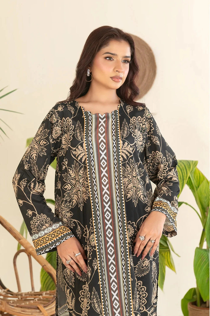 2PC Stitched Printed Silk Shirt and Trouser RTW-KSTL-206 Printed KHAS STORES 