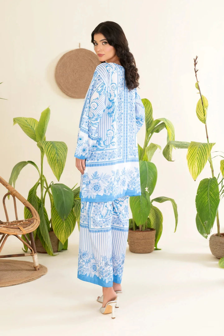 2PC Stitched Printed Silk Shirt and Trouser RTW-KSTL-207 Printed KHAS STORES 