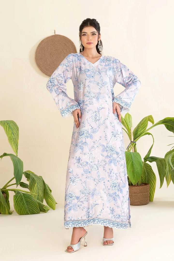 2PC Stitched Printed Silk Shirt and Trouser RTW-KSTL-210 Printed KHAS STORES 