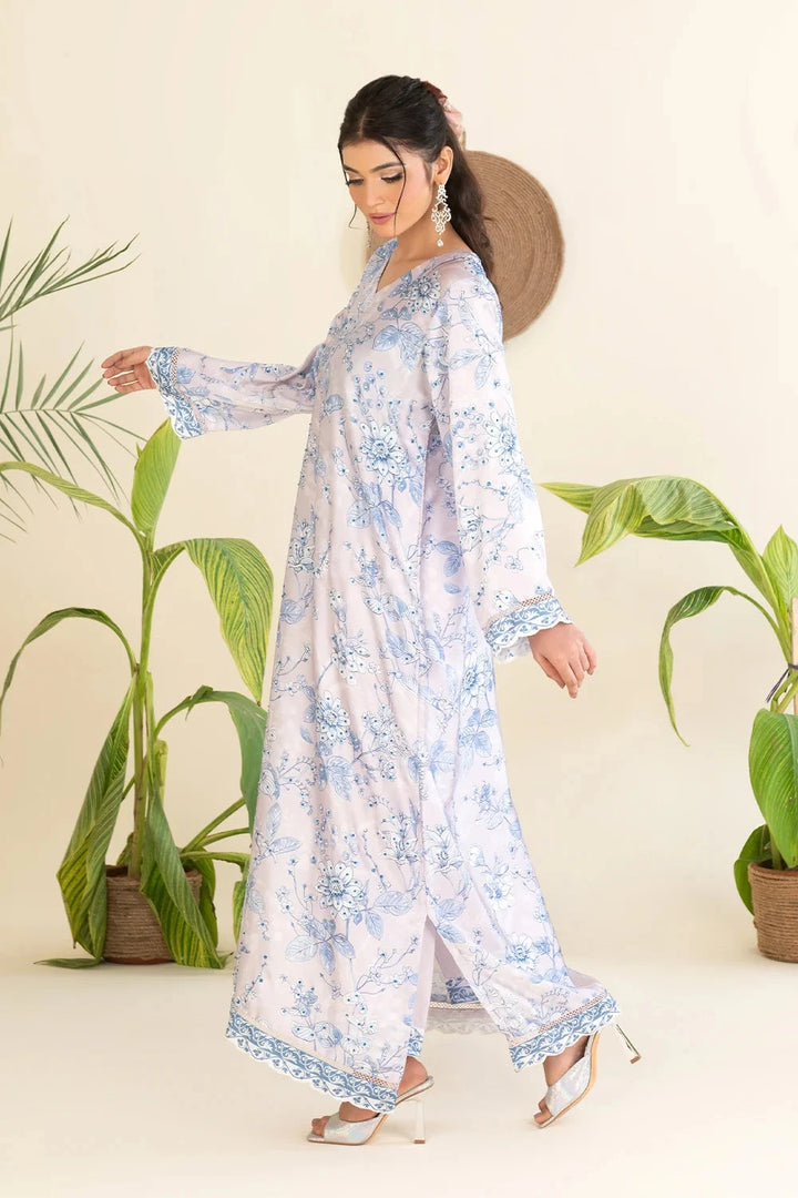 2PC Stitched Printed Silk Shirt and Trouser RTW-KSTL-210 Printed KHAS STORES 